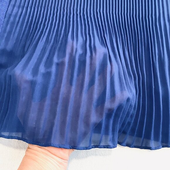 Alberto Makali cardigan Women's Small blue pleated lightweight unique luxury - Picture 8 of 9